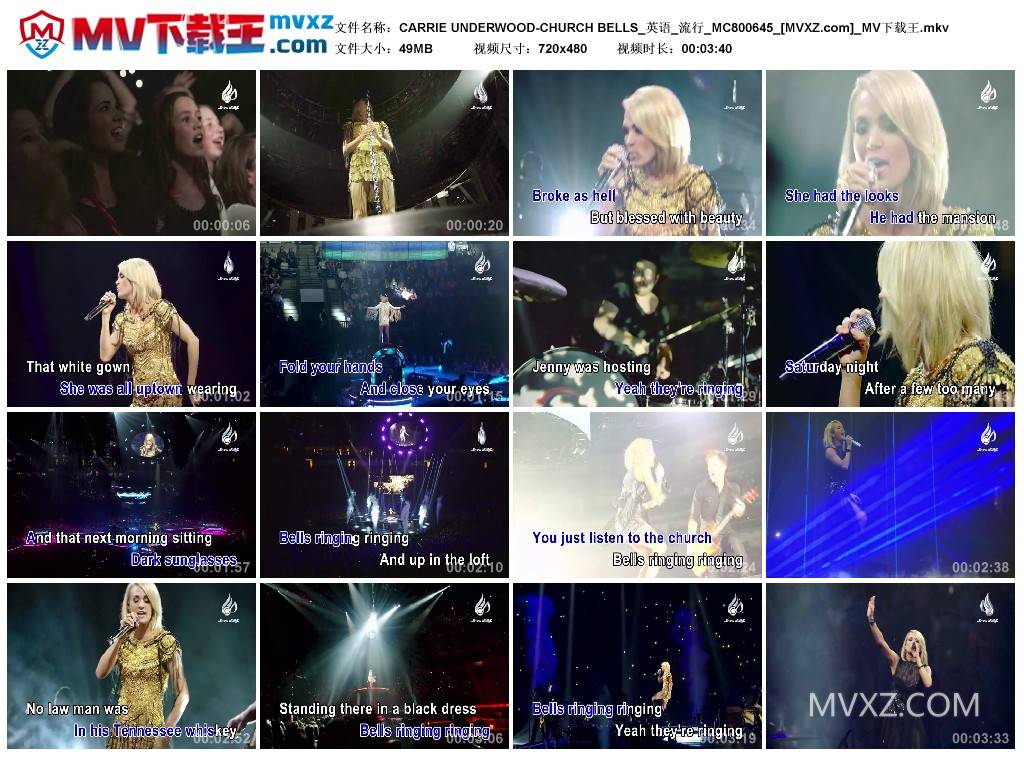 CARRIE UNDERWOOD-CHURCH BELLS_英语_流行_MC800645